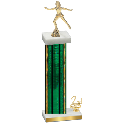 Accented Single Green Glacier Second Place Skater Trophy
