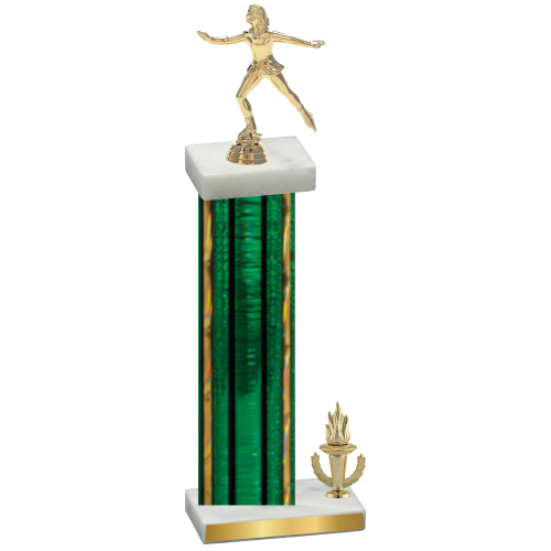 Accented Single Green Glacier Victory Skater Trophy