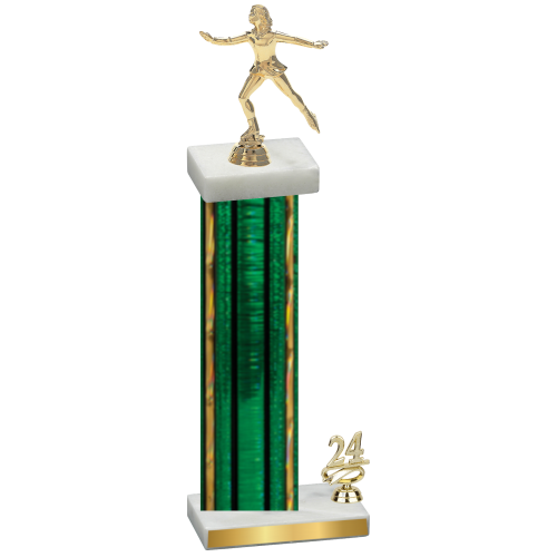 Accented Single Green Glacier Year Skater Trophy