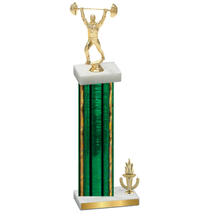 Accented Single Green Glacier Victory Weights Trophy