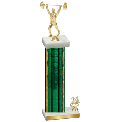 Accented Single Green Glacier Year Weights Trophy