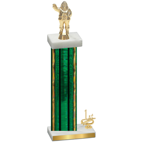 Accented Single Green Glacier First Place Holiday Trophy