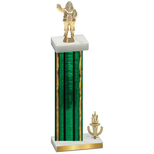 Accented Single Green Glacier Victory Holiday Trophy