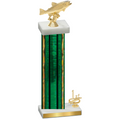 Accented Single Green Glacier First Place Fishing Trophy