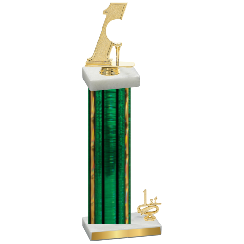 Accented Single Green Glacier First Place Golf Trophy