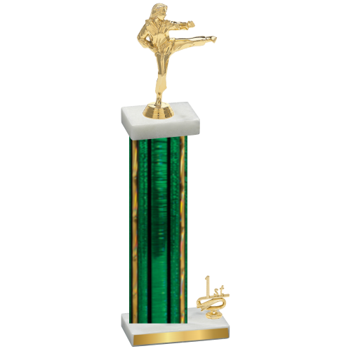 Accented Single Green Glacier First Place Karate Trophy