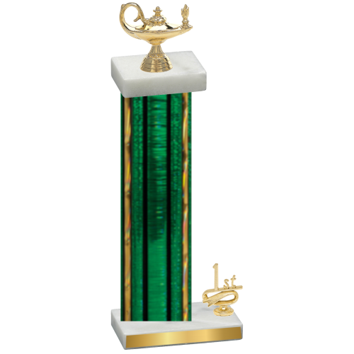 Accented Single Green Glacier First Place Academics Trophy