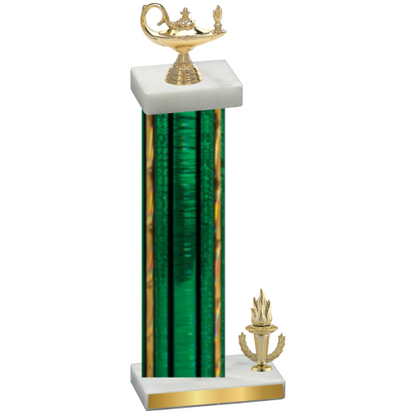 Accented Single Green Glacier Victory Academics Trophy