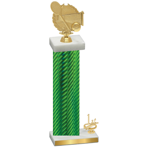 Accented Single Green Carbon Fiber First Place Tennis Trophy