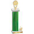 Accented Single Green Carbon Fiber First Place Insert Trophy