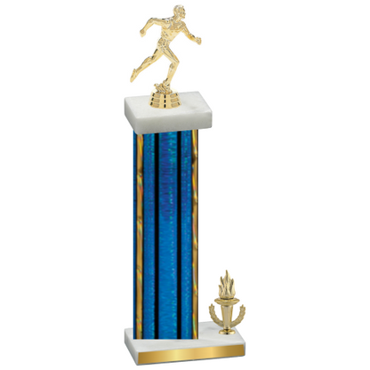 Accented Single Blue Glacier Victory Running Trophy