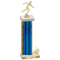 Accented Single Blue Glacier First Place Running Trophy