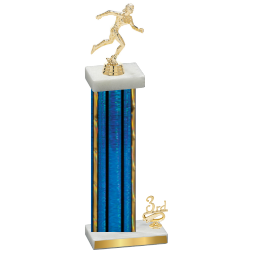 Accented Single Blue Glacier Third Place Running Trophy