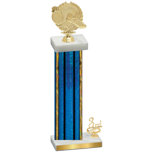 Accented Single Blue Glacier Third Place Running Trophy