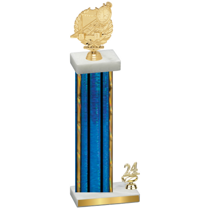 Accented Single Blue Glacier Year Swimming Trophy