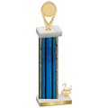Accented Single Blue Glacier Second Place Insert Trophy