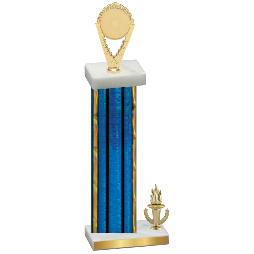 Accented Single Blue Glacier Victory Insert Trophy