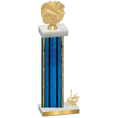 Accented Single Blue Glacier First Place Cheerleading Trophy