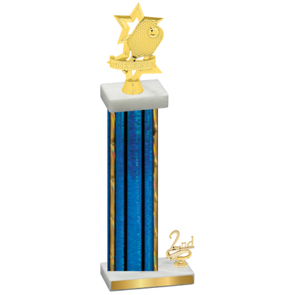 Accented Single Blue Glacier Second Place Pickleball Trophy