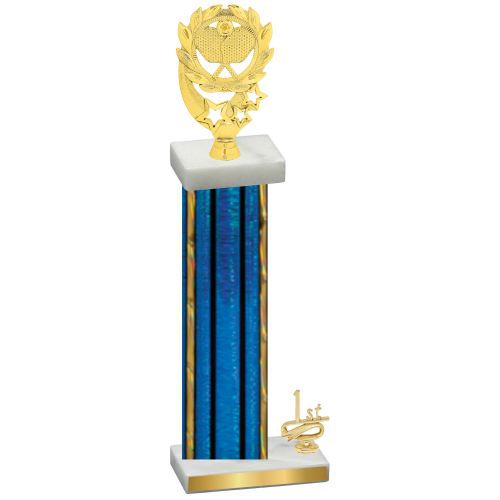 Accented Single Blue Glacier First Place Pickleball Trophy