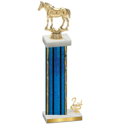 Accented Single Blue Glacier Second Place Horses Trophy