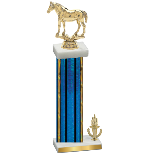 Accented Single Blue Glacier Victory Horses Trophy