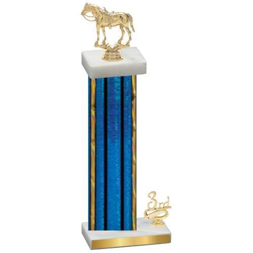 Accented Single Blue Glacier Third Place Horses Trophy