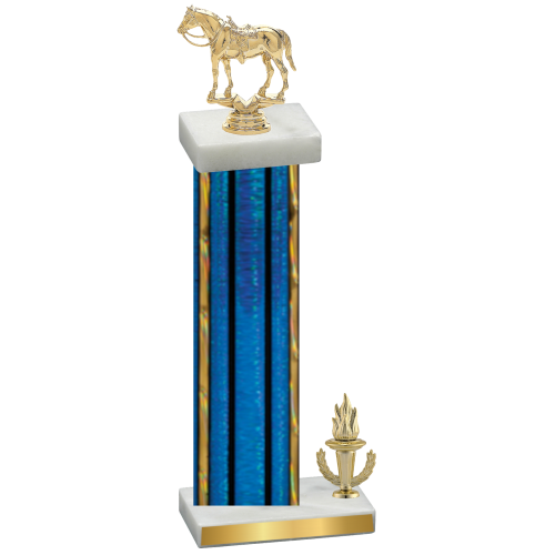 Accented Single Blue Glacier Victory Horses Trophy