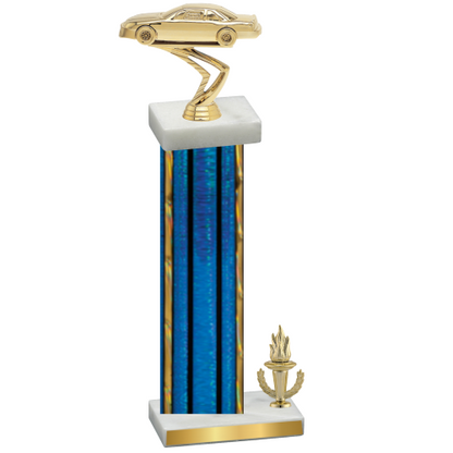 Accented Single Blue Glacier Victory Cars Trophy