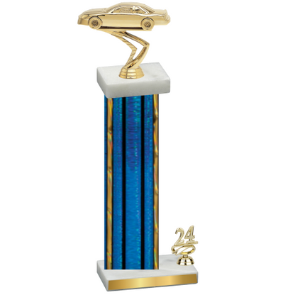 Accented Single Blue Glacier Year Cars Trophy