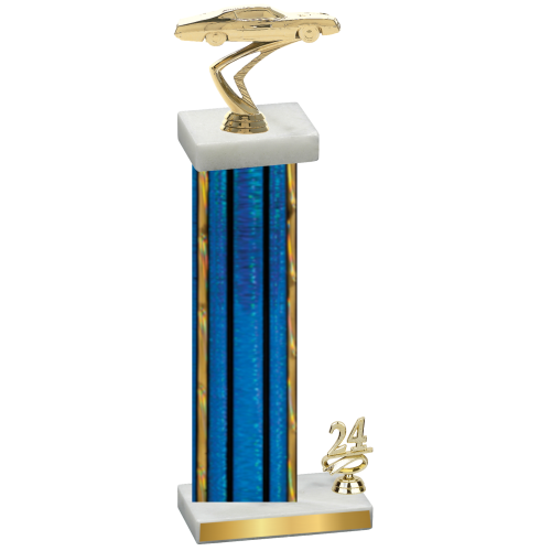 Accented Single Blue Glacier Year Cars Trophy