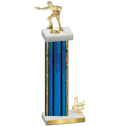 Accented Single Blue Glacier Third Place Shooter Trophy