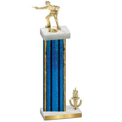 Accented Single Blue Glacier Victory Shooter Trophy