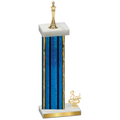 Accented Single Blue Glacier Third Place Chess Trophy