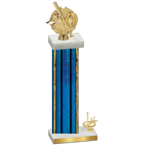 Accented Single Blue Glacier First Place Baseball Trophy