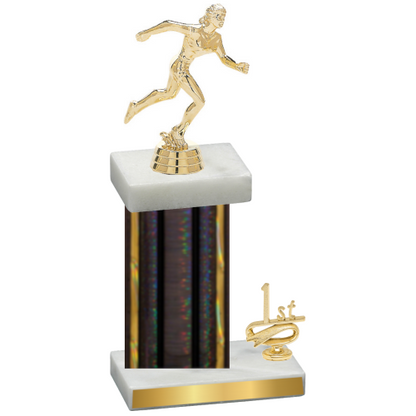 Accented Single Black Glacier First Place Running Trophy