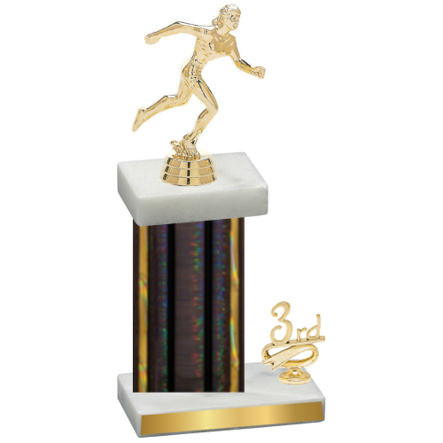 Accented Single Black Glacier Third Place Running Trophy