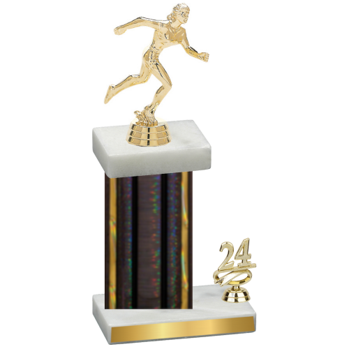 Accented Single Black Glacier Year Running Trophy