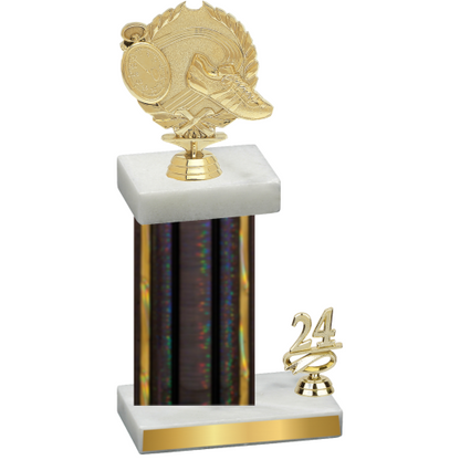 Accented Single Black Glacier Year Running Trophy