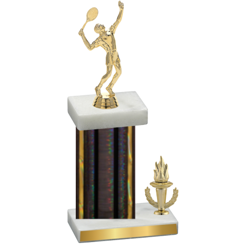 Accented Single Black Glacier Victory Tennis Trophy