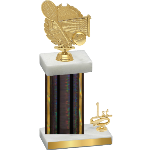 Accented Single Black Glacier First Place Tennis Trophy