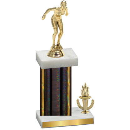 Accented Single Black Glacier Victory Tennis Trophy