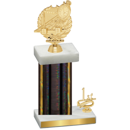 Accented Single Black Glacier First Place Swimming Trophy