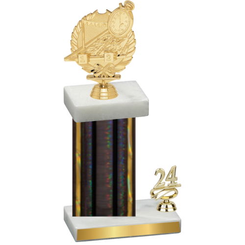 Accented Single Black Glacier Year Swimming Trophy