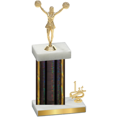 Accented Single Black Glacier First Place Cheerleading Trophy