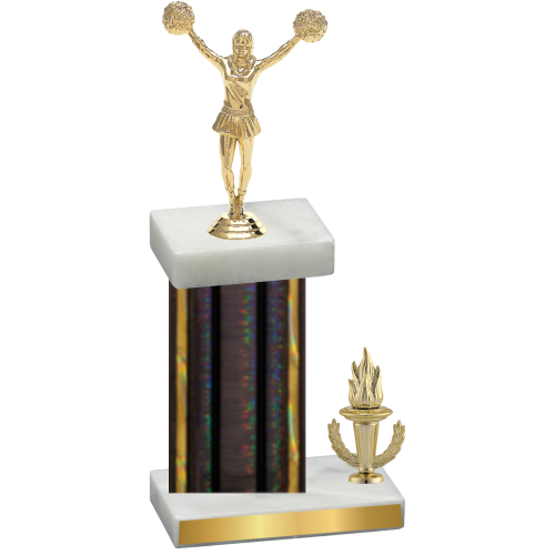 Accented Single Black Glacier Victory Cheerleading Trophy