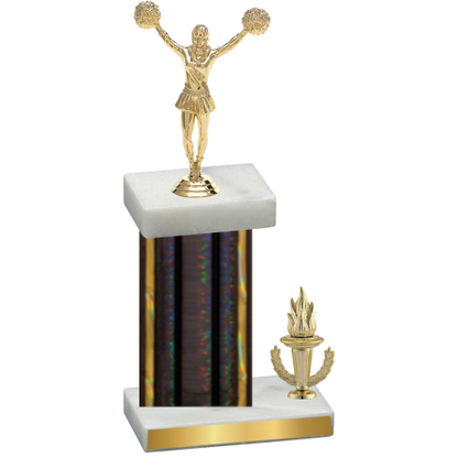 Accented Single Black Glacier Victory Cheerleading Trophy