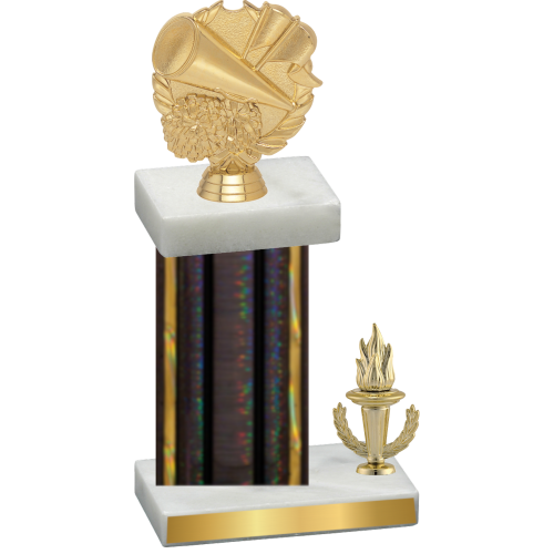 Accented Single Black Glacier Victory Cheerleading Trophy