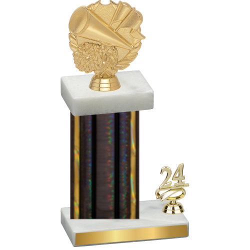 Accented Single Black Glacier Year Cheerleading Trophy