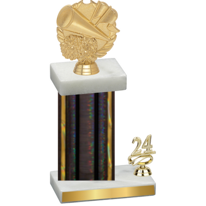 Accented Single Black Glacier Year Cheerleading Trophy